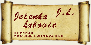 Jelenka Labović vizit kartica